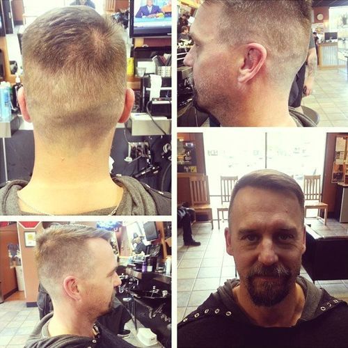 avsmalnande haircut for men with thinning hair